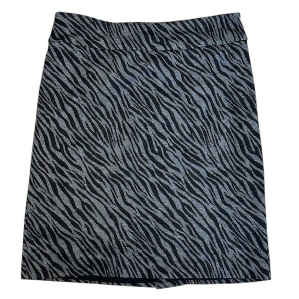 Tribal Knit Pencil Skirt Zebra Print Career Wear Stretch Casual Comfort‎ Size 8